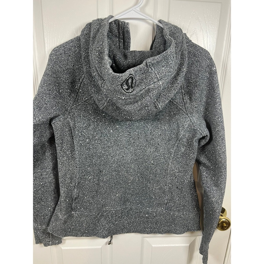 Lululemon Scuba Hoodie Full Zip Speckled Grey Salt and Pepper Size 8 (IN#57) - Picture 4 of 6